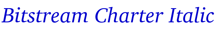 Bitstream Charter Italic шрифт